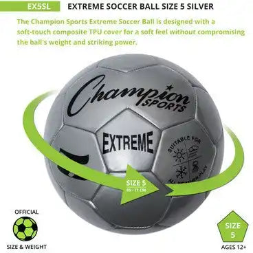 Champion Sports Ex5 Extreme Soccer Ball Size 5 - Ea