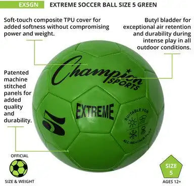 Champion Sports Ex5 Extreme Soccer Ball Size 5 - Ea
