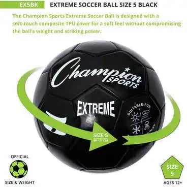 Champion Sports Ex5 Extreme Soccer Ball Size 5 - Ea