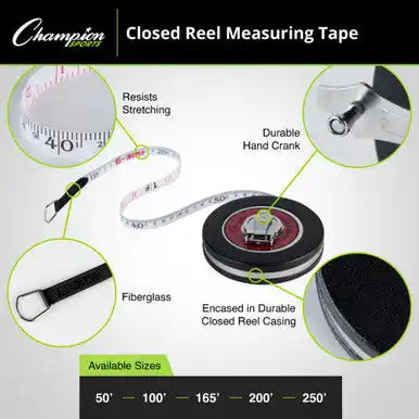 Champion Sports f Closed Reel Measuring Tape - Ea