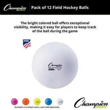 Champion Sports Fhb1 Field Hockey Balls - Doz