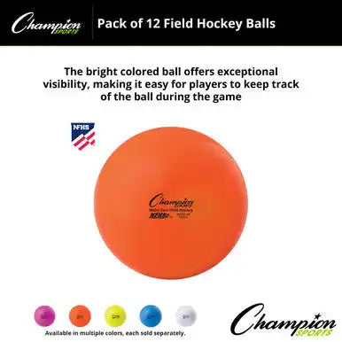 Champion Sports Fhb1 Field Hockey Balls - Doz