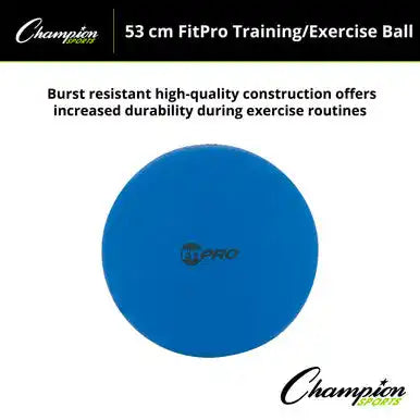 Champion Sports Fp5 Fitpro Training/exercise Ball 53 Cm - Ea - Blue