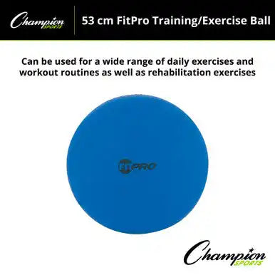 Champion Sports Fp5 Fitpro Training/exercise Ball 53 Cm - Ea - Blue