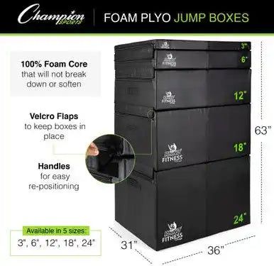 Champion Sports Fpx Foam Plyo Box - Ea