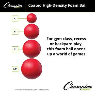 Champion Sports Hd Coated High-density Foam Ball - Ea