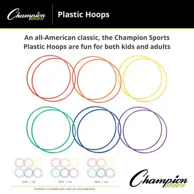 Champion Sports Hoops Plastic Hoops - Doz