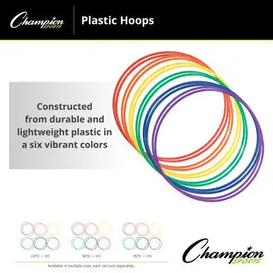 Champion Sports Hoops Plastic Hoops - Doz