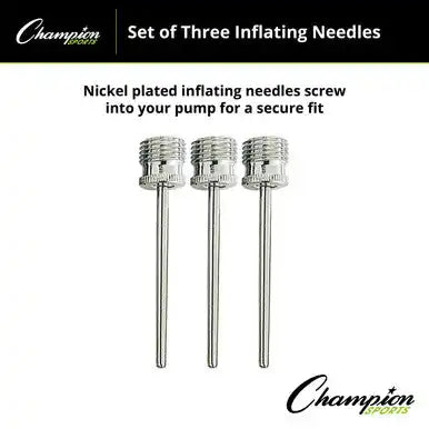 Champion Sports in Inflating Needles - 3 Pk - Retail Pack