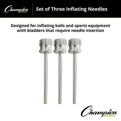 Champion Sports in Inflating Needles - 3 Pk - Retail Pack