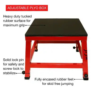 Champion Sports J-apb Adjustable Plyo Boxes Large - Ea - 18’’, 24’’, 30’’