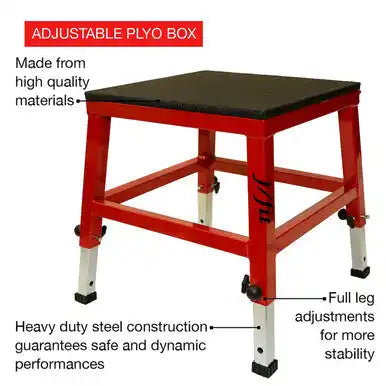 Champion Sports J-apb Adjustable Plyo Boxes Samll - Ea - 12’’, 16’’, 20’’