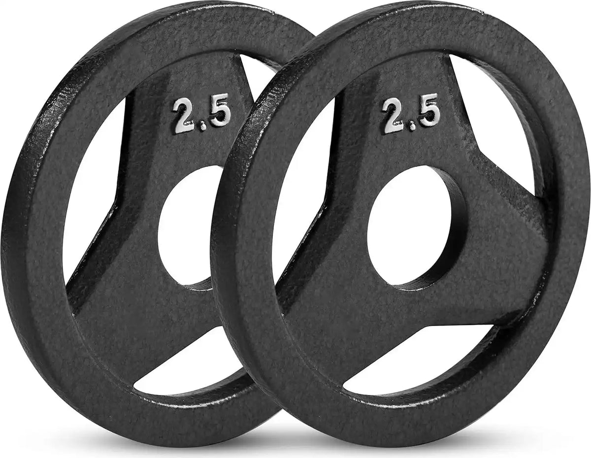Champion Sports J-cigp Cast Iron Grip Plate - Pr - 2.5 Lb, Set of 2