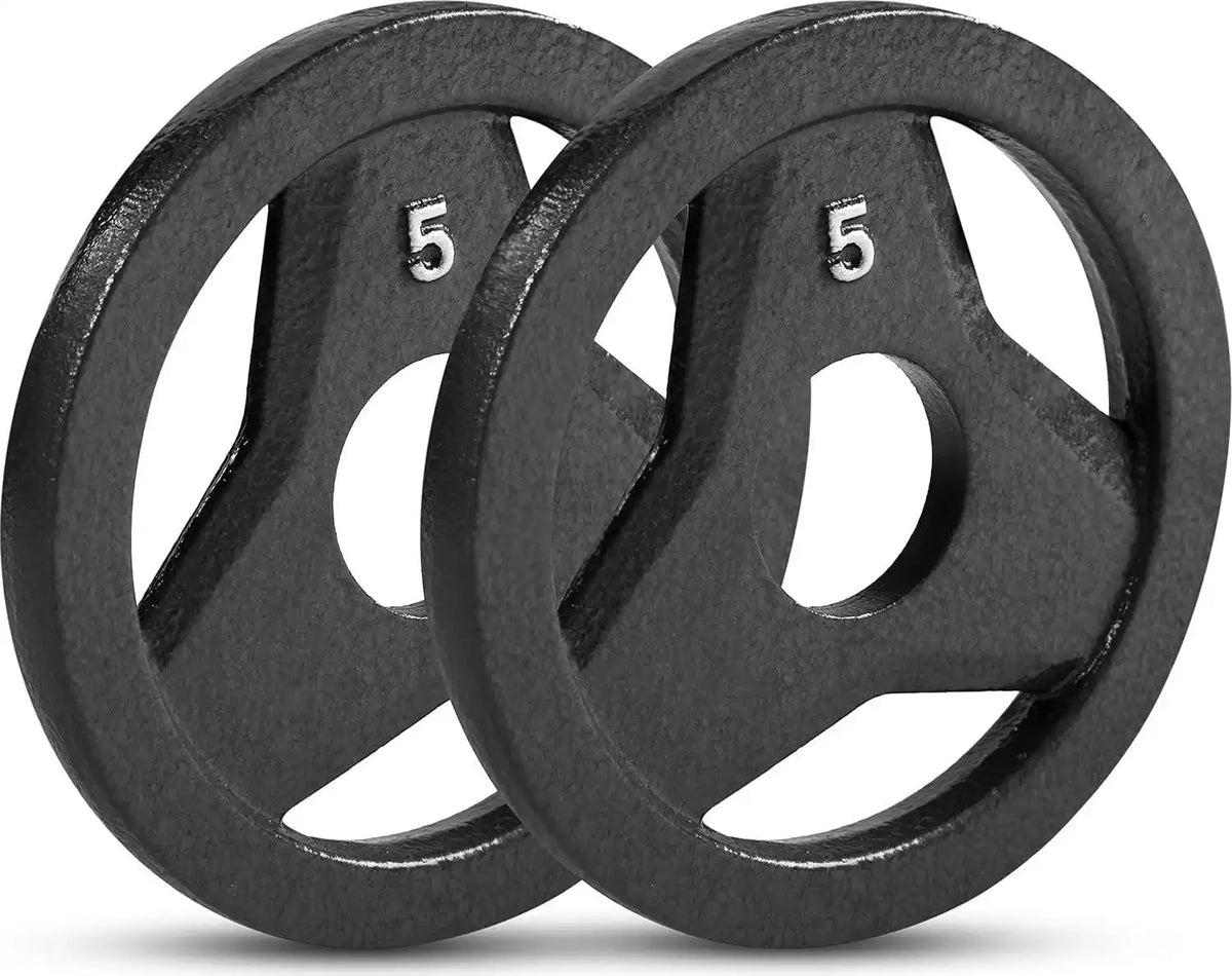 Champion Sports J-cigp Cast Iron Grip Plate - Pr - 5 Lb, Set of 2