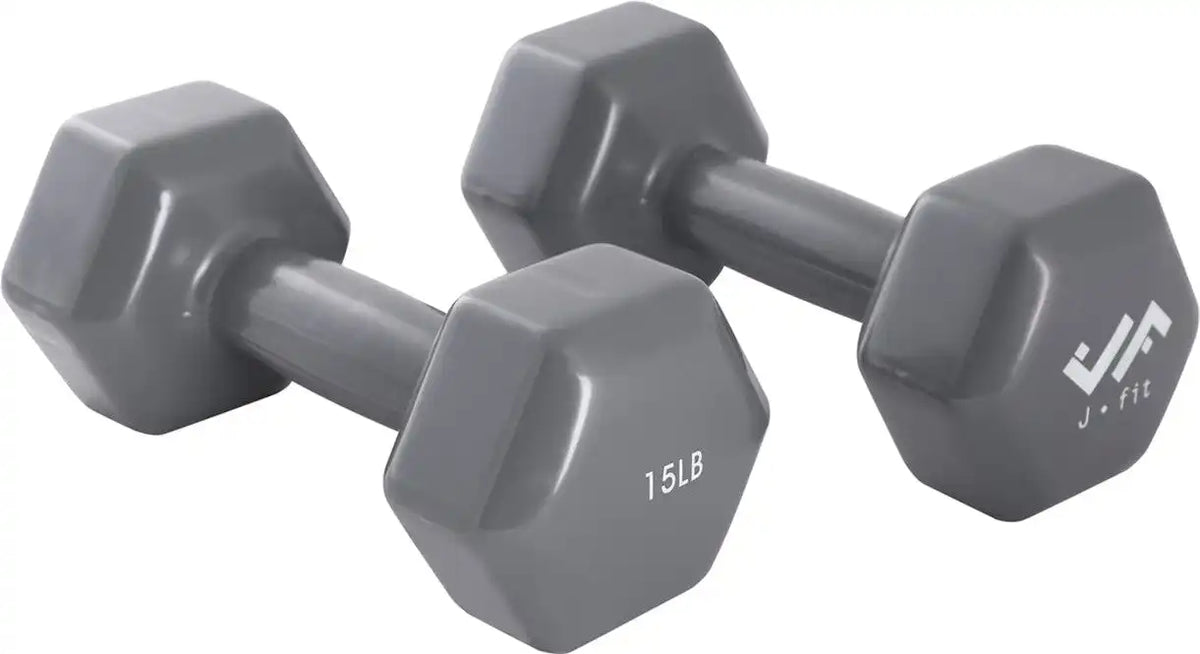 Champion Sports J-dbv Vinyl Dumbbell - Set - 15 Lb Pair