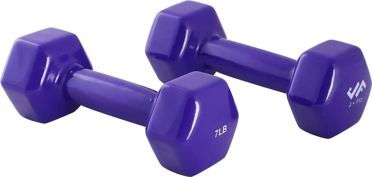 Champion Sports J-dbv Vinyl Dumbbell - Set - 7 Lb Pair