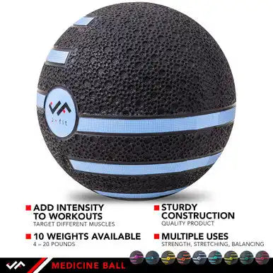 Champion Sports J-mbdt Medicine Ball with Dual Texture - Ea