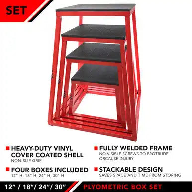 Champion Sports J-pbox Plyo (plyometric) Box (18’’) - Ea - 18’’