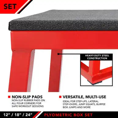 Champion Sports J-pbox Plyo (plyometric) Box (24’’) - Ea - 24’’