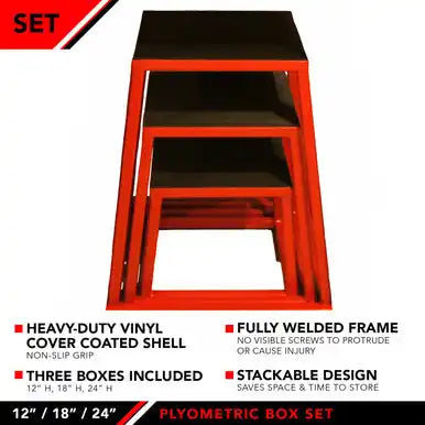 Champion Sports J-pbox Plyo (plyometric) Small - Set - Box Set,