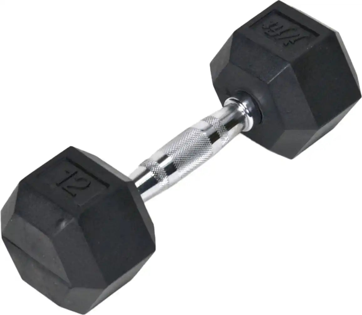 Champion Sports J-rhdb Rubber Hex Dumbbell - Ea - 12 Lb