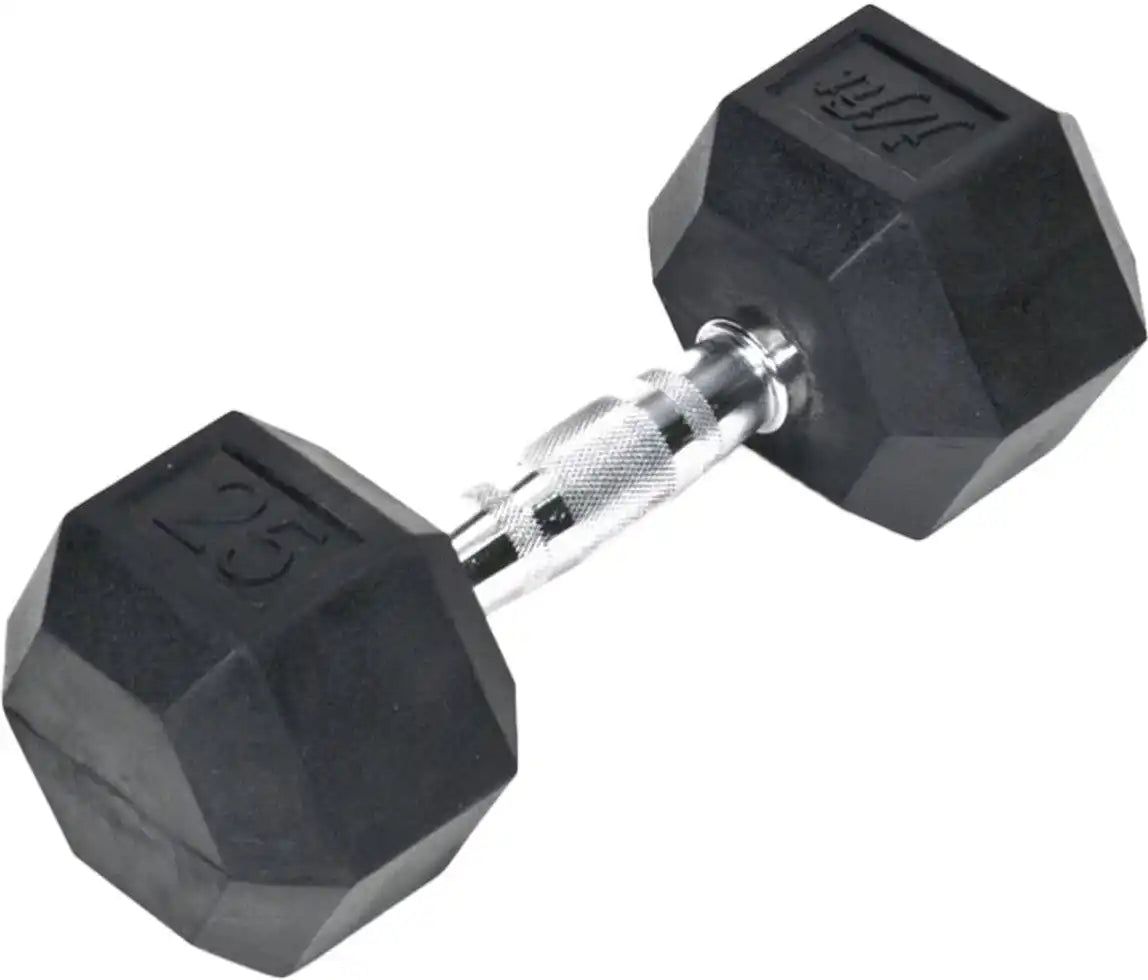 Champion Sports J-rhdb Rubber Hex Dumbbell - Ea - 25 Lb