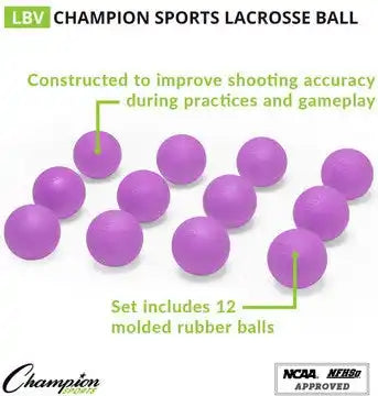 Champion Sports Lb Lacrosse Balls - Doz
