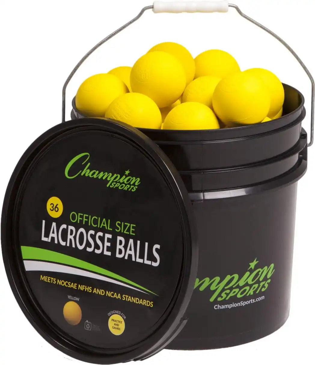 Champion Sports Lbbucket Lacrosse Ball Bucket - Ea - Yellow