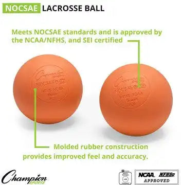 Champion Sports Lbnocsae Nocsae Lacrosse Balls - Doz