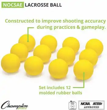 Champion Sports Lbnocsae Nocsae Lacrosse Balls - Doz