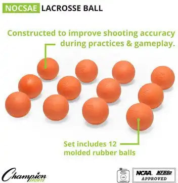 Champion Sports Lbnocsae Nocsae Lacrosse Balls - Doz