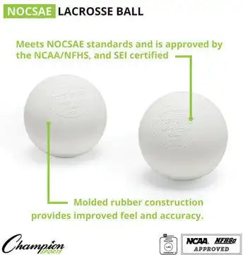 Champion Sports Lbnocsae Nocsae Lacrosse Balls - Doz