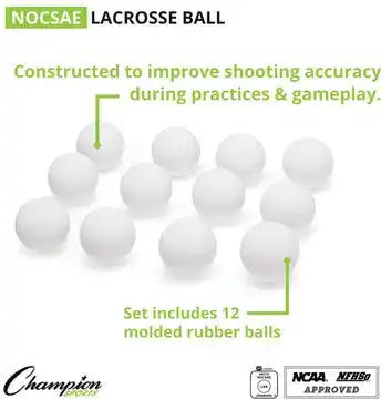 Champion Sports Lbnocsae Nocsae Lacrosse Balls - Doz