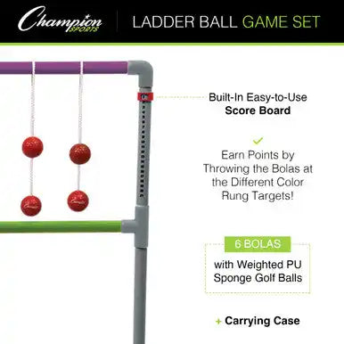 Champion Sports Lgst Ladder Ball Game - Set - Black Frame