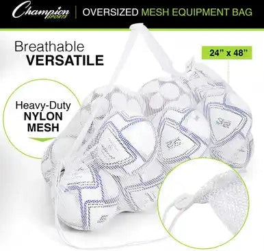 Champion Sports Mb25 Mesh Equipment Bag with Shoulder Strap - Ea