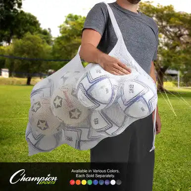 Champion Sports Mb25 Mesh Equipment Bag with Shoulder Strap - Ea