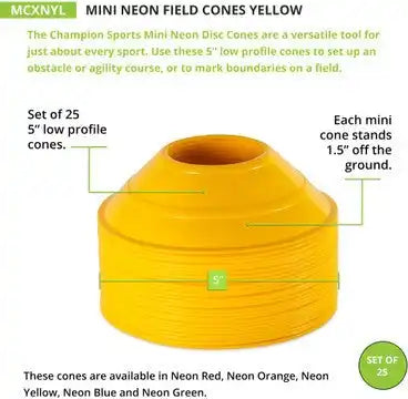 Champion Sports Mcx Mini Neon Field Cones - Set