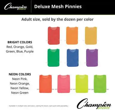 Champion Sports Mpa Deluxe Mesh Pinnie Adult - Doz