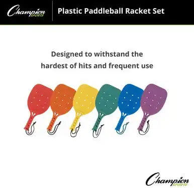 Champion Sports Mrset Plastic Paddleball Racket - Set