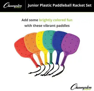 Champion Sports Mrset Plastic Paddleball Racket - Set
