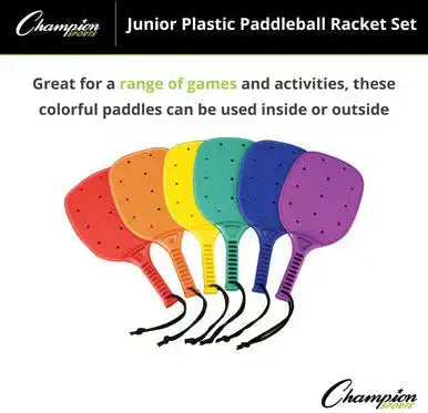 Champion Sports Mrset Plastic Paddleball Racket - Set