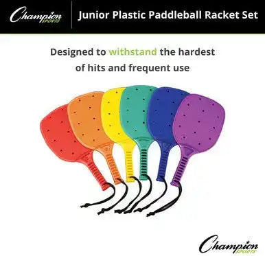 Champion Sports Mrset Plastic Paddleball Racket - Set