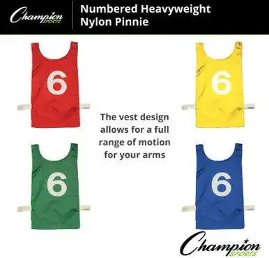 Champion Sports Np2 Numbered Heavyweight Nylon Pinnies Youth - Doz