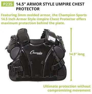 Champion Sports P230 Armor Style Umpire Chest Protector - Ea