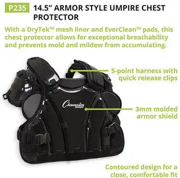 Champion Sports P230 Armor Style Umpire Chest Protector - Ea