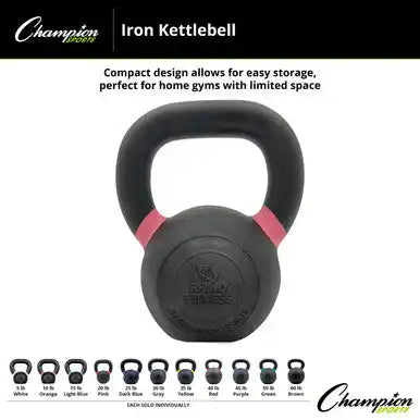 Champion Sports Pck Rhino Iron Kettlebell - Ea