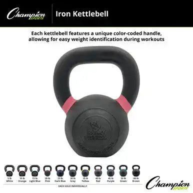 Champion Sports Pck Rhino Iron Kettlebell - Ea
