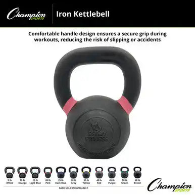 Champion Sports Pck Rhino Iron Kettlebell - Ea