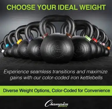 Champion Sports Pck Rhino Iron Kettlebell - Ea