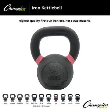 Champion Sports Pck Rhino Iron Kettlebell - Ea
